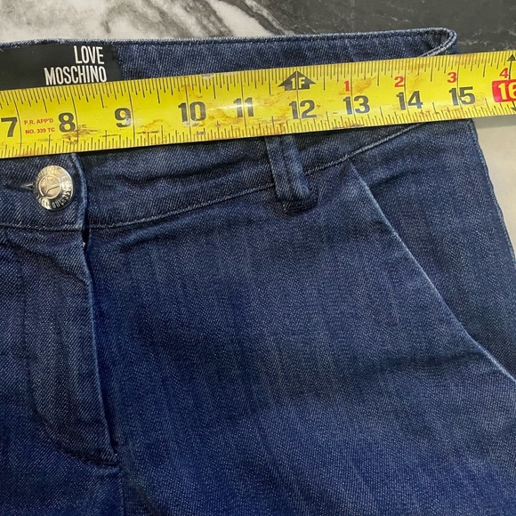Love Moschino Blue Flare Wide Leg Jeans - Picture 10 of 12